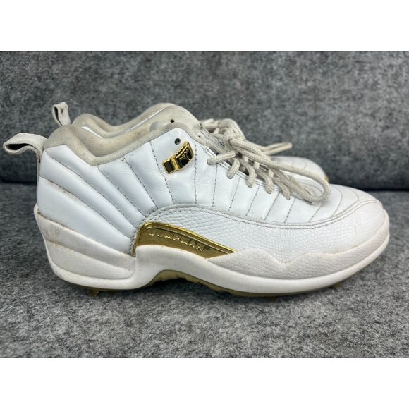 Nike Air Jordan 12 Golf Masters Shoe Men\'s 6.5 White Metallic‎ Gold DM0106-117 main image 8